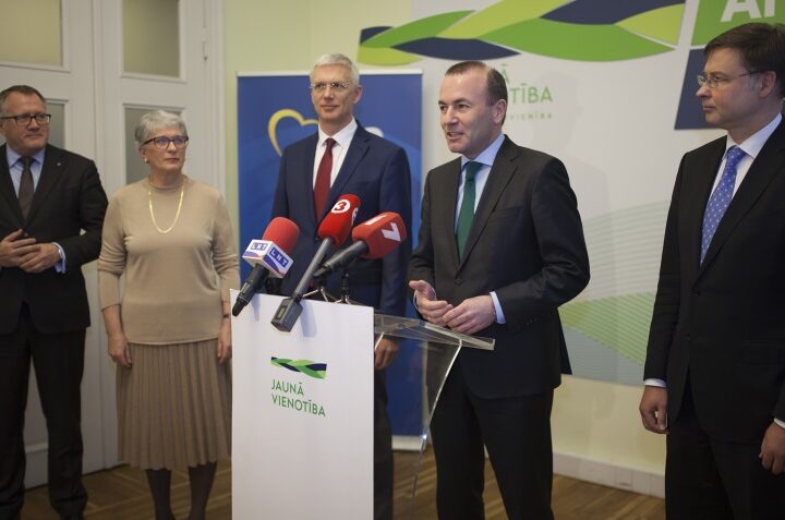 JAUNĀ VIENOTĪBA saraksta līderi Eiropas Parlamenta vēlēšanām – Dombrovskis